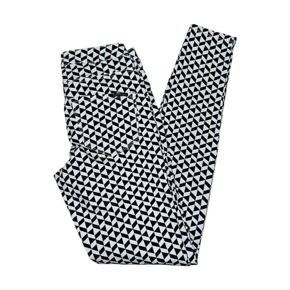 Maison Scotch 'La Bohemienne' Geometric Printed Jeans Mid Rise Skinny Size 26/32 - Picture 5 of 6